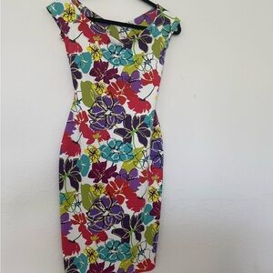 Chiara Boni La Petite Robe Floral Midi Dress Made in Italy 🇮🇹